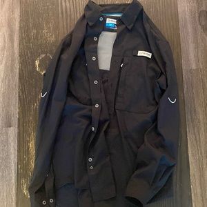 Magellan Small Black Button Down Fishing Shirt